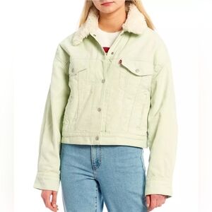 LEVI'S Sherpa Baby Baggy Trucker Jacket Meadow Mist